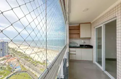 Frente mar novo andar alto. 1 dormitório planejado com lazer completo. jardim real, praia grande