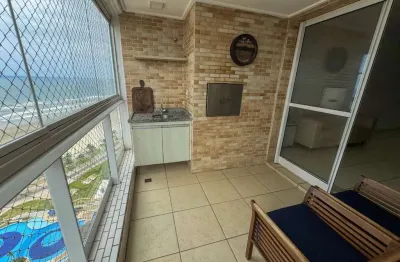 Apartamento pé na areia com 3 dormitórios para venda e locação mirim - praia grande