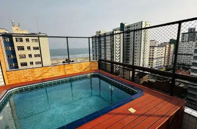 Cobertura à venda na guilhermina, praia grande - vista mar!