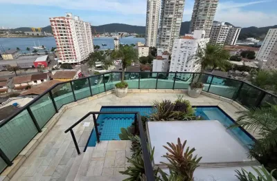 Cobertura com 6 dormitórios à venda, 492 m² por r$ 3.200.000,00 - ponta da praia - santos/sp