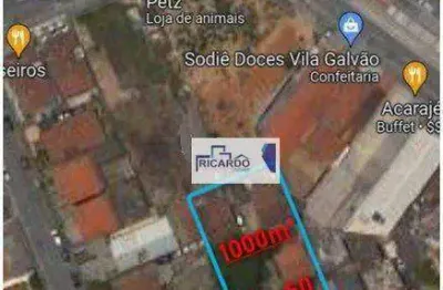 Terreno à venda, 1000 m² por r$ 3.000.000,00 - vila galvão - guarulhos/sp