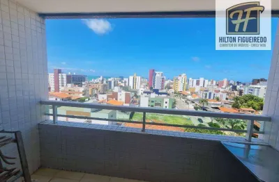 Excelente apt 3 qts s/ 01 suite, próximo ao mar com vista definitiva, rico em armários e espelhos, fogão e forno embutidos - bessa - joão pessoa/pb