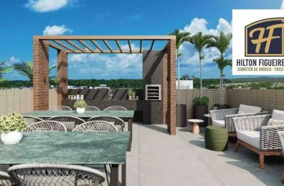 Apartamento com 2 dormitórios à venda, 56 m² - piscina com vista para o mar - bessa - joão pessoa/pb