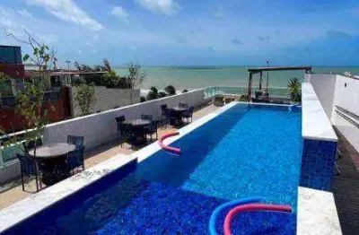 Apartamento beira mar com 2 dormitórios à venda, 58 m² por r$ 677.750 - bessa - joão pessoa/pb