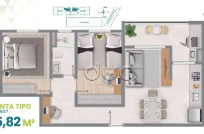 Apartamento com 2 dormitórios à venda, 55 m² por r$ 238.400,00 - morumbi - piracicaba/sp