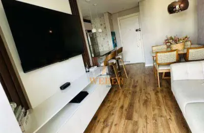 Apartamento com 2 dormitórios à venda, 64 m² por r$ 530.000,00 - chácara agrindus - taboão da serra/sp