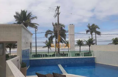 Apto 2 dormitórios sendo 1 suíte- frente mar com sacada gourmet- mongagua