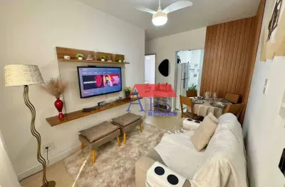 Apartamento com 2 dormitórios à venda, 55 m² por r$ 380.000,00 - vila guilhermina - praia grande/sp