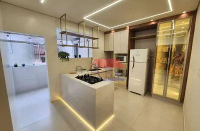 Apartamento com 2 dormitórios à venda, 83 m² por r$ 595.000,00 - ponta da praia - santos/sp