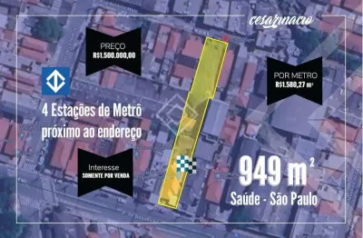 Terreno à venda na saúde - 949,2 m²  zm  -  são paulo - sp