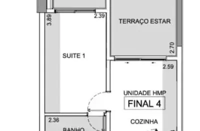 Apartamento tipo para venda em vila clementino com 1 quarto, sendo 1 suíte, 35m²