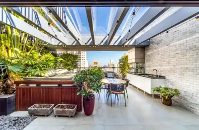 Excelente cobertura para venda em pinheiros com 2 quartos, sendo 1 suíte, 240m²