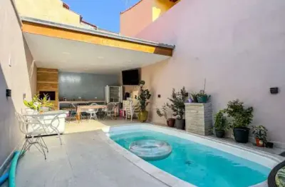 Sobrado com 3 dormitórios à venda, 246 m² com piscina -  vila américa - santo andré/sp