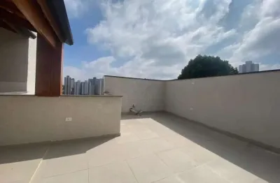 Cobertura com elevador de 2 dormitórios para alugar, 92 m² por r$ 2.835/mês - vila scarpelli - santo andré/sp