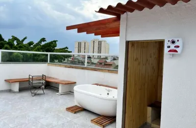 Cobertura, 140 m² - venda por r$ 750.000,00 ou aluguel por r$ 3.777,00/mês - parque jaçatuba - santo andré/sp