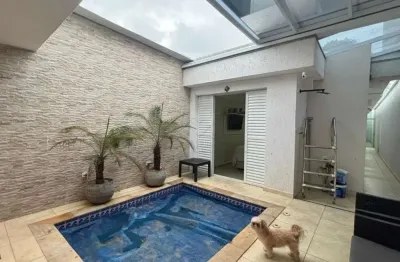 Casa com piscina à venda com 200m2 e 02 dormitórios com 2 suítes e 02 vagas no jardim stella, santo andré/sp