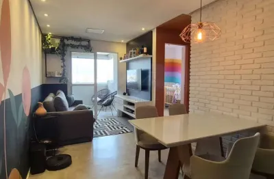 Apartamento com 02 dormitórios à venda, 52 m² na vila scarpelli - santo andré/sp