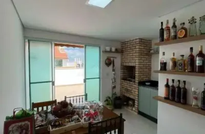 Cobertura com 2 dormitórios e 2 vags à venda, 125 m² por r$ 626.000 - vila alzira - santo andré/sp