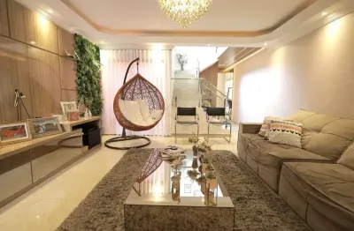 Sobrado mobiliado com 4 dormitórios para locação, 335 m² na vila são pedro - santo andré/sp