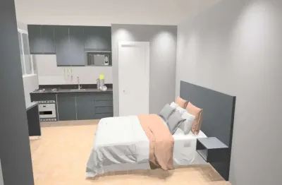 Flat com 1 quarto à venda na Rua dos Aliados, Bangú, Santo André