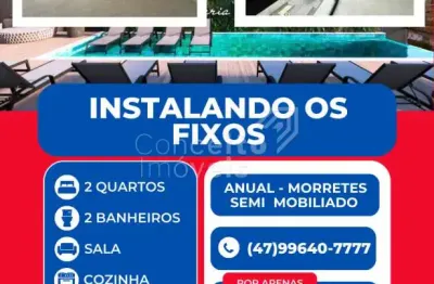 Locação anual semi mobiliado  2 quartos - lazer compl r$3950