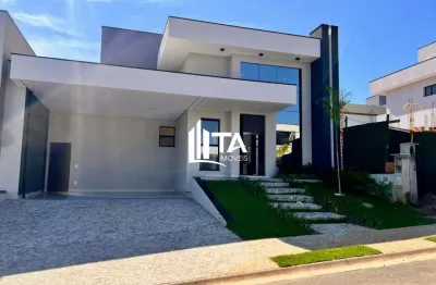 Casa térrea nova em Condomínio com 184m² 3 suítes 4 vagas no Residencial MontAlcino - Pronto para morar em Valinhos - Roncáglia