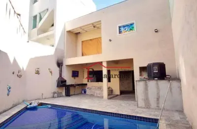 Sobrado com 3 dormitórios à venda, 400 m² - bairro utinga - santo andré/sp