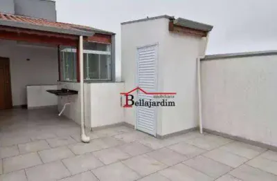 Cobertura com 2 dormitórios, 90 m² - venda ou aluguel - vila humaitá - santo andré/sp
