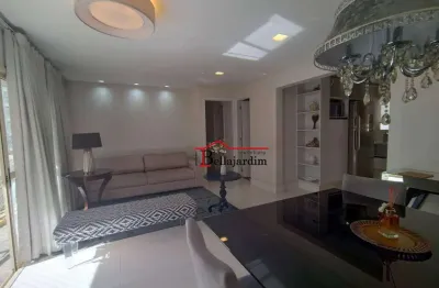 Apartamento com 3 dormitórios para alugar, 122m²  - bairro  jardim - santo andré/sp