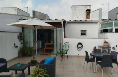 Cobertura com 3 dormitórios à venda, 190 m² - vila alzira - santo andré/sp