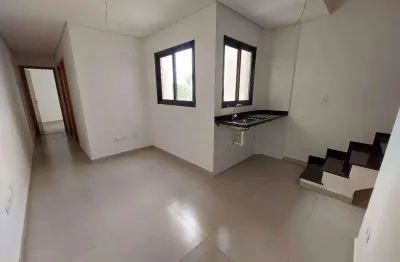 Cobertura com 2 dormitórios à venda, 82m² - bairro vila scarpelli - santo andré/sp