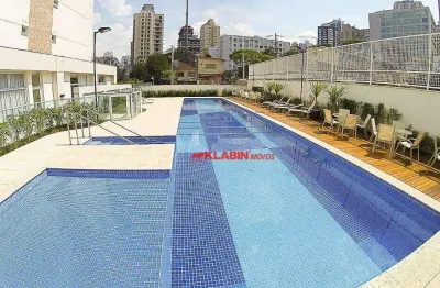Apartamento a 400m do metro paraiso - 1 dormitório - 1 vaga - 46m2 - 1 banheiro e 1 lavabo - lazer completo