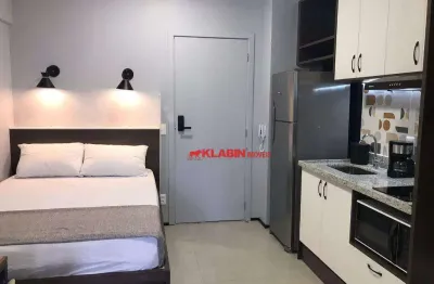 ** studio com 22m² mobiliado com excelente localização à 150m do metrô chácara klabin - empreendimento com lazer **