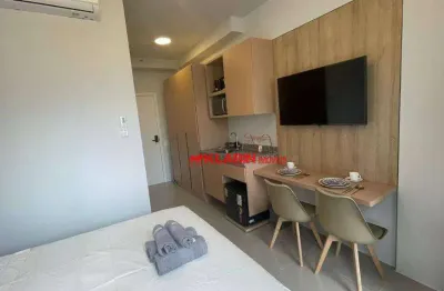 Studio mobiliado com 21m² de área útil (nunca habitado) - ideal para investimento ou moradia -  200m do metrô santa cruz - excelente localização
