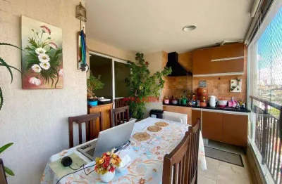 Apartamento com 3 dormitórios, suíte e 2 vagas, lazer completo – 78m²