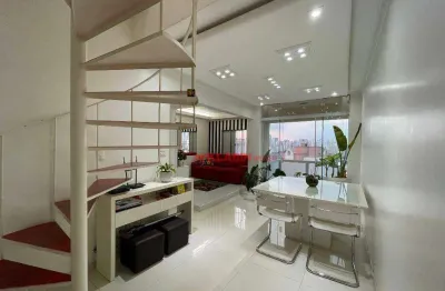Linda cobertura duplex - 2 dormitórios, escritório, 120 m2,  1 vaga de garagem - próximo ao shopping plaza sul.