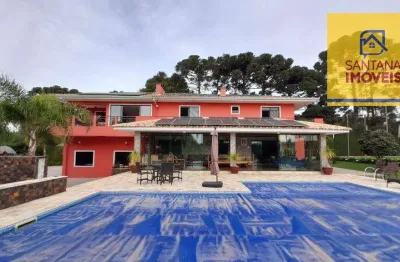 Chácara com 5 dormitórios à venda, 6200 m² por r$ 3.100.000,00 - fazendinha - campo largo/pr