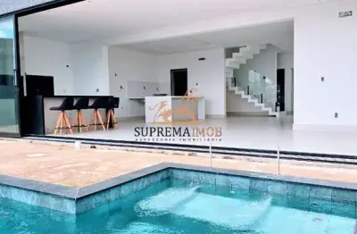 Casa sobrado com 4 suítes á venda, condomínio alphaville nova esplanada 4