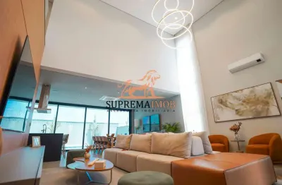 Casa sobrado com 4 suítes de porteira fechada, alphaville nova esplanada 1