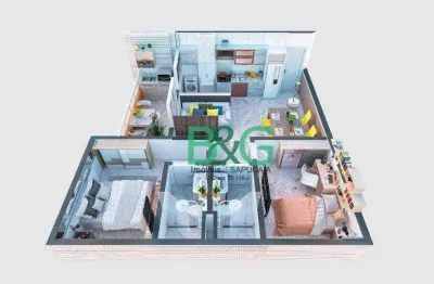 Apartamento com 2 dormitórios à venda, 57 m² por r$ 464.900,00 - vila guilhermina - praia grande/sp