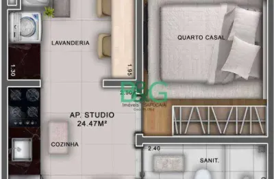 Studio à venda, 24 m² por r$ 185.000,00 - vila oratório - são paulo/sp