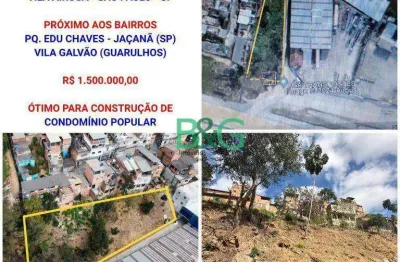 Terreno à venda, 1457 m² por r$ 1.500.000,00 - parque edu chaves - são paulo/sp