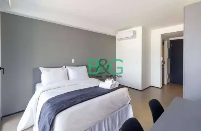 Flat com 1 dormitório para alugar, 26 m² por r$ 3.650/mês - moema - são paulo/sp