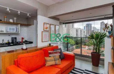 Apartamento com 1 dormitório à venda, 38 m² por r$ 749.000,00 - campo belo - são paulo/sp