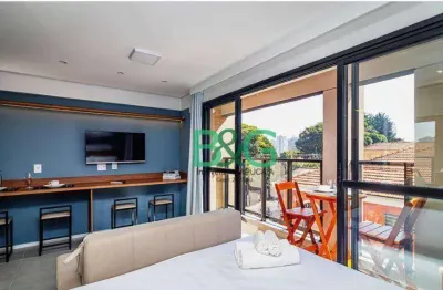 Studio com 1 dormitório, 32 m² - venda por r$ 425.000,00 ou aluguel por r$ 4.250,00/mês - pinheiros - são paulo/sp