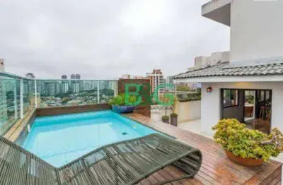 Cobertura com 3 dormitórios à venda, 285 m² por r$ 2.490.000 - chácara santo antônio - são paulo/sp