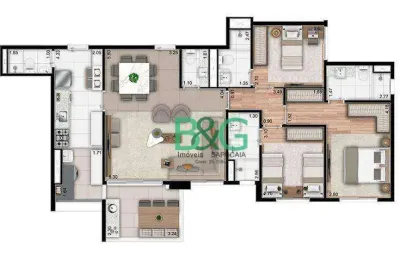 Apartamento com 3 dormitórios à venda, 115 m² por r$ 1.998.600,00 - vila regente feijó - são paulo/sp
