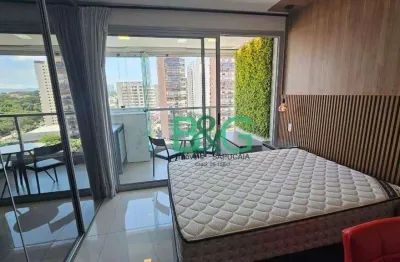 Studio com 1 dormitório para alugar, 28 m² por r$ 4.496/mês - bosque maia - guarulhos/sp