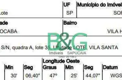 Terreno à venda, 1 m² por r$ 766.299,08 - vila haro - sorocaba/sp