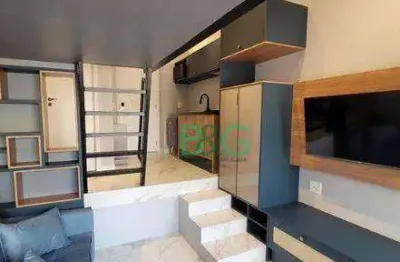 Studio com 1 dormitório para alugar, 24 m² por r$ 4.300,00/mês - jardim das acácias - são paulo/sp